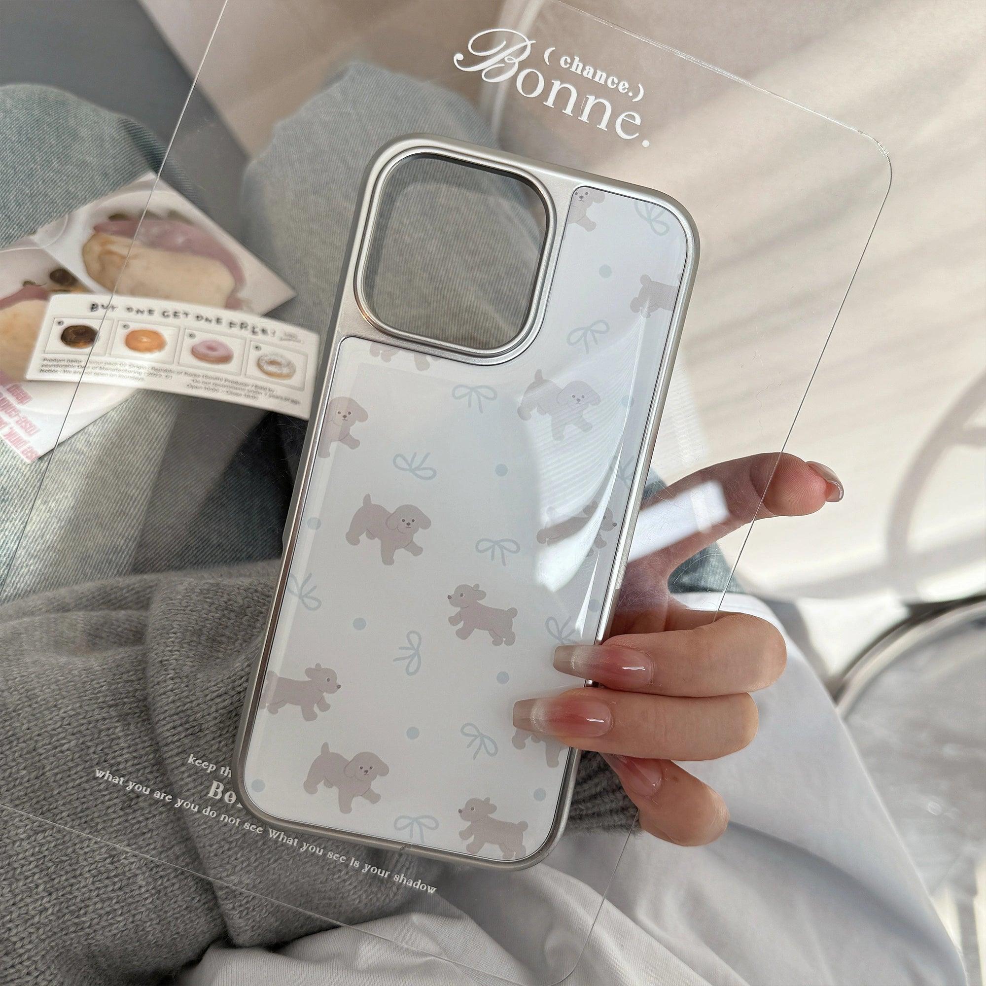 Blue Knots & Gray Teddy - iPhone Case